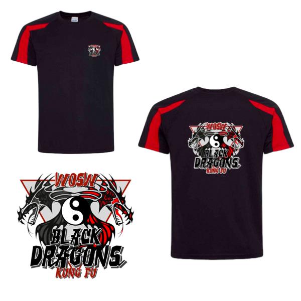 Kids Black Dragon Kung-fu Sports Wicking tee